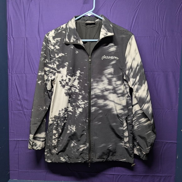 Pleasures Now Mens Small Black and Gray Men's Jacket Large Print - Picture 1 of 8